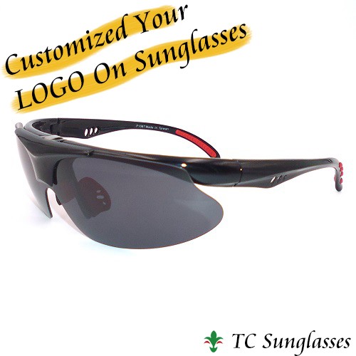 Customized sunglasses, lens flip up sport sunglasses, myopia frame optional